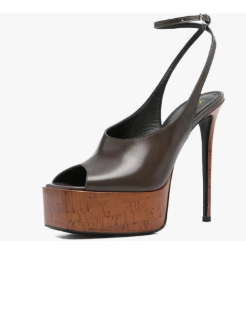 YDN Sienna Peep Toe Platform Sandals Stiletto Heels Ankle Buckled Strap Shoes